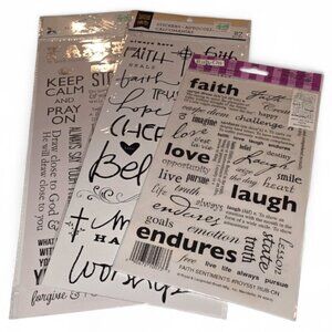 Scrapbooking Stickers Rub-On Religious Themed Lot